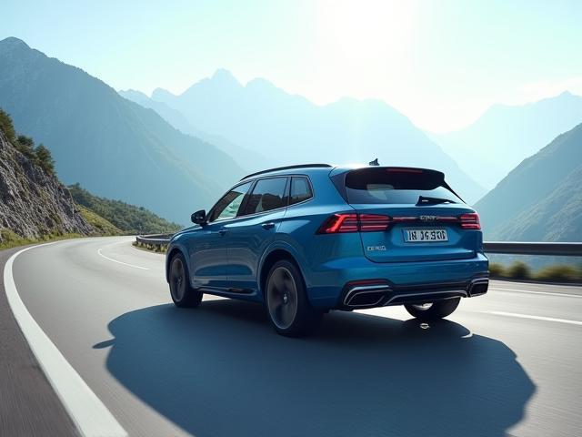 Digitale Vignette Österreich mit Auto auf Alpenstraße